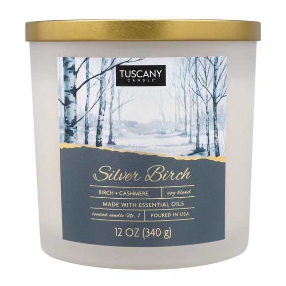 Tuscany Candle Silver Birch Scented Soy Candle, 12 oz - Picture 2 of 2